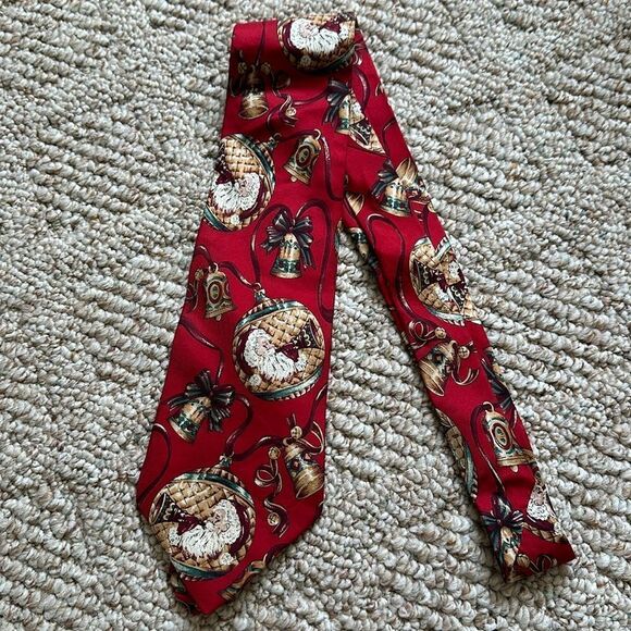 Men’s Christmas Tie - American Traditions USA - Santa Claus‎ - Picture 1 of 3